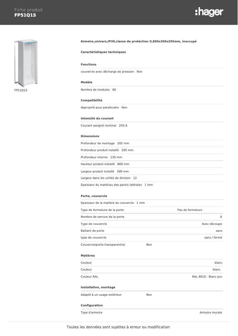 First page image of the manual for FP51Q1S