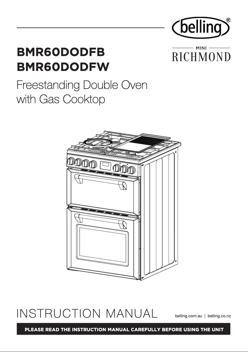Page 1 of the manual User Manual Belling BMR60DODFB