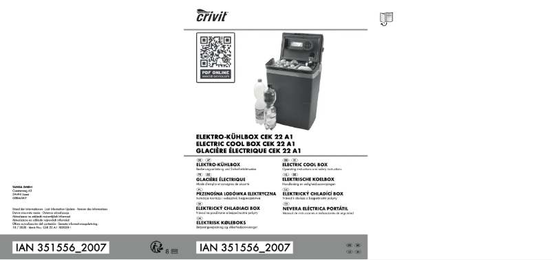 Page 1 of the manual User Manual Crivit IAN 351556