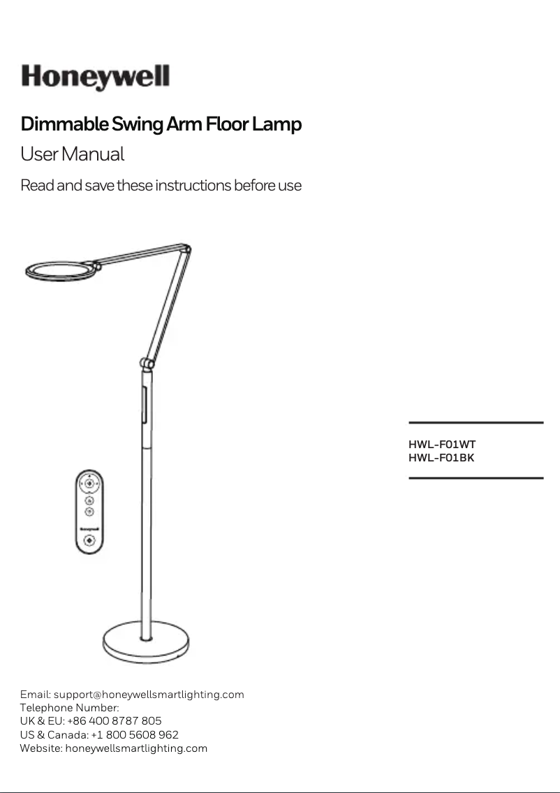 First page image of the manual for HWL-F01