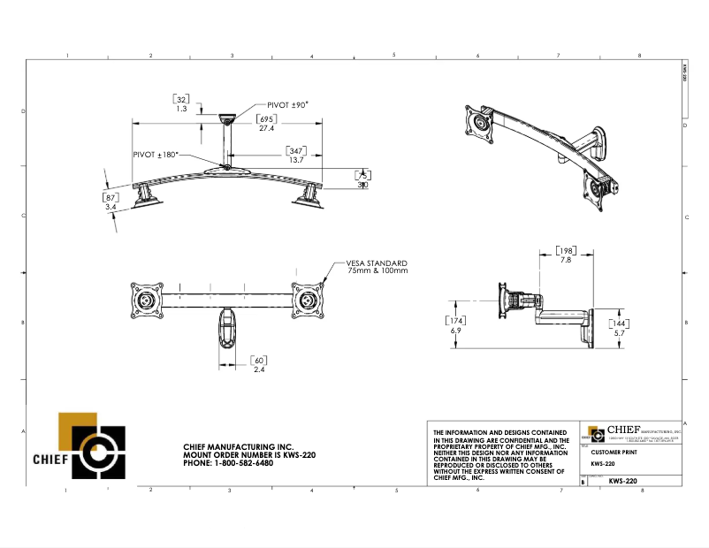 Page 1 of the manual User Manual Chief KWS220