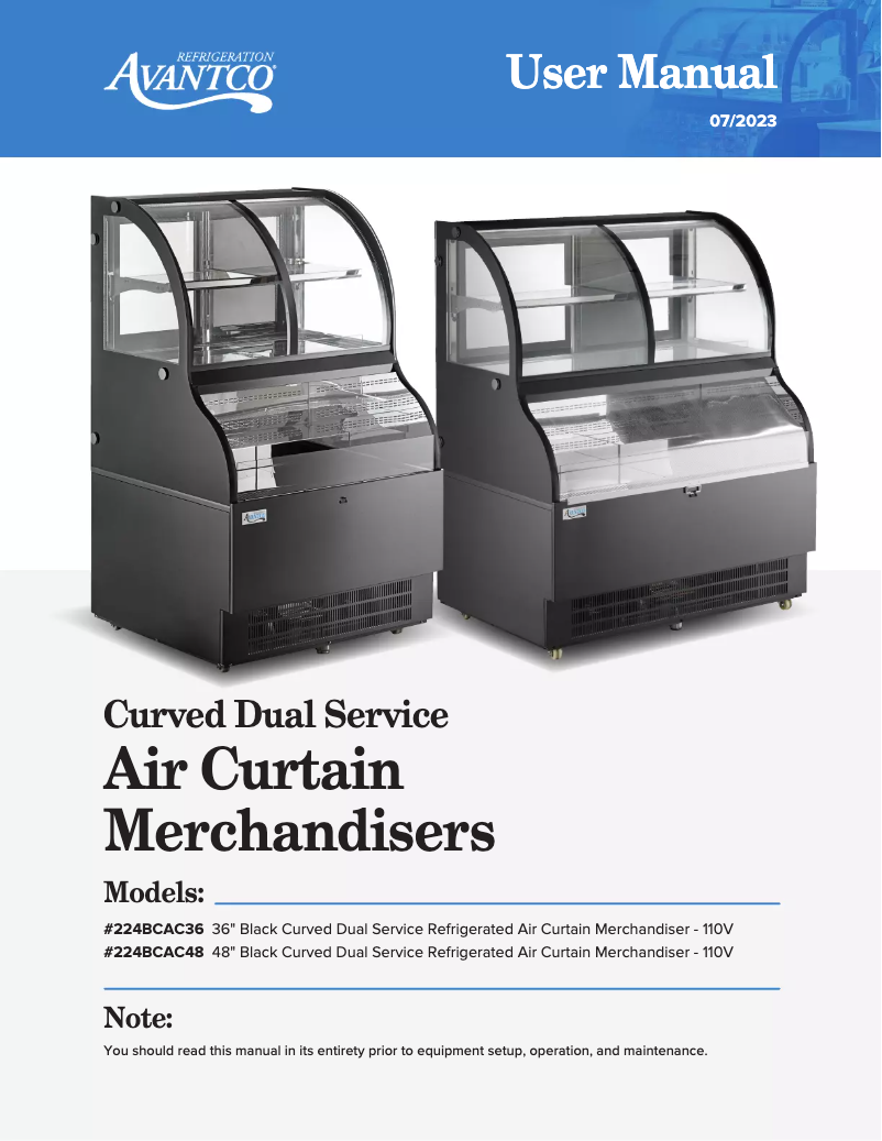 First page image of the manual for 224BCAC48