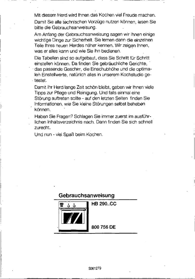 First page image of the manual for HB29024