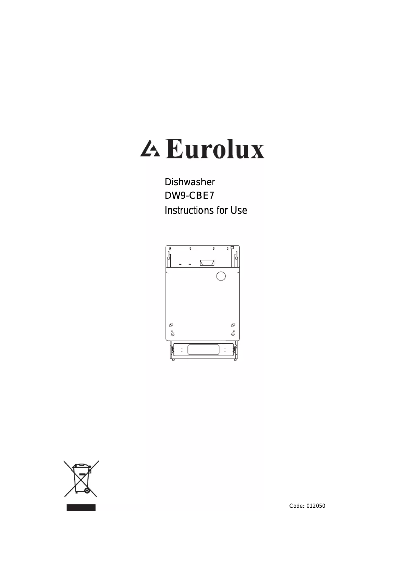 First page image of the manual for DW9-CBE7