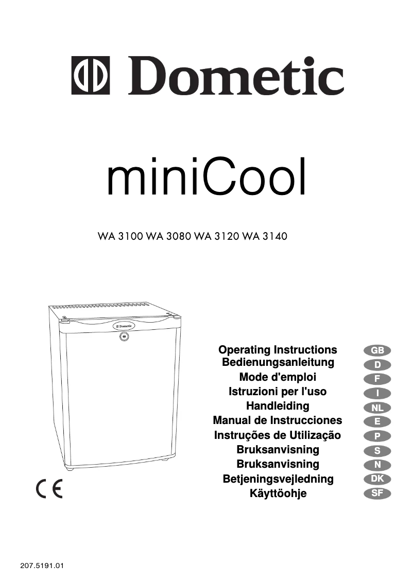 Page 1 de la notice Manuel utilisateur Dometic WA 3100