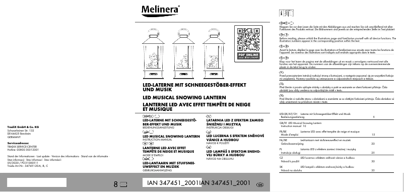 Page 1 of the manual User Manual Melinera IAN 347451