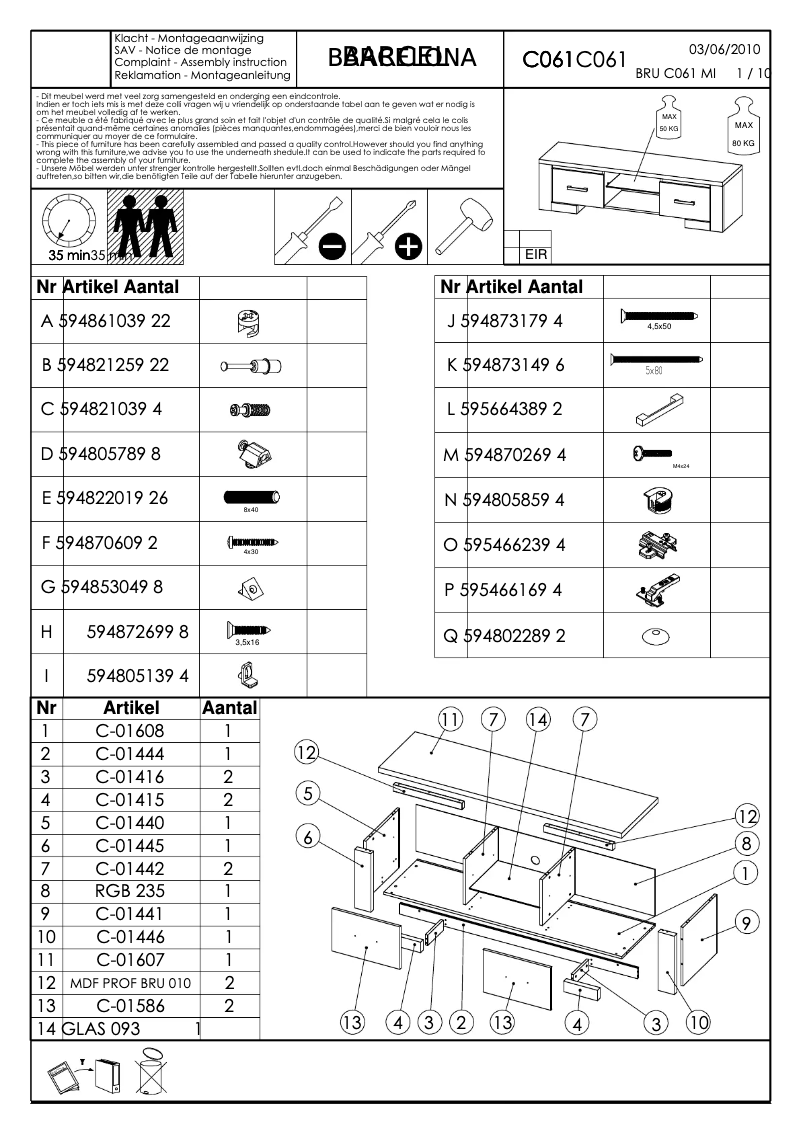Page 1 of the manual User Manual Pronto Barcelona