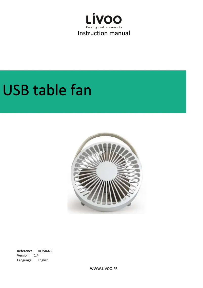 First page image of the manual for DOM448