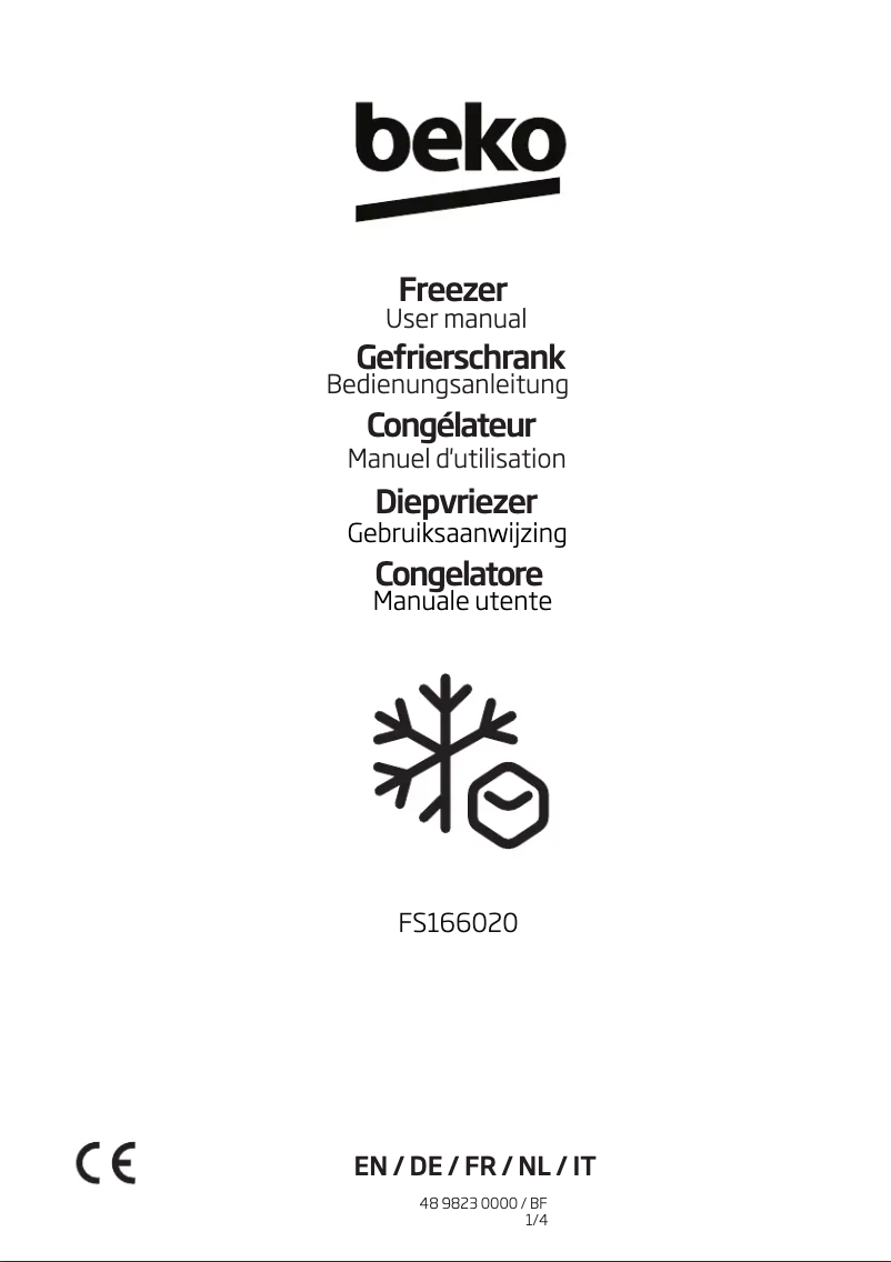 First page image of the manual for FS 166020