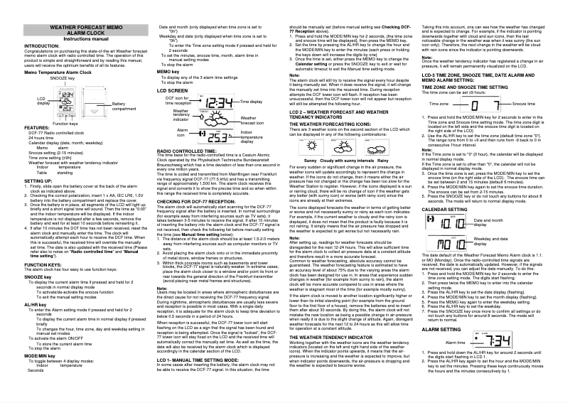 First page image of the manual for WT 293