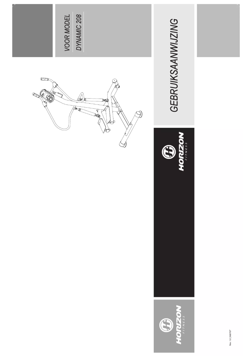 Page 1 of the manual User Manual Horizon Fitness Dynamic 208