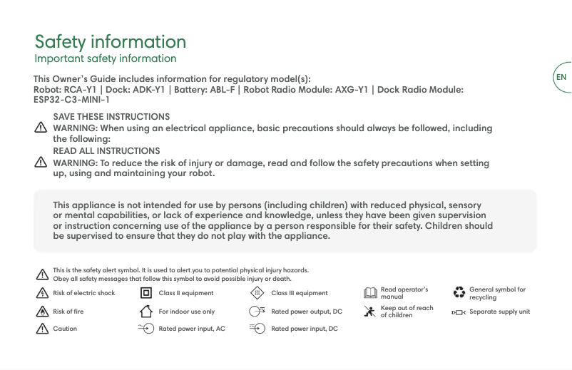 First page image of the manual for Roomba Combo J9+