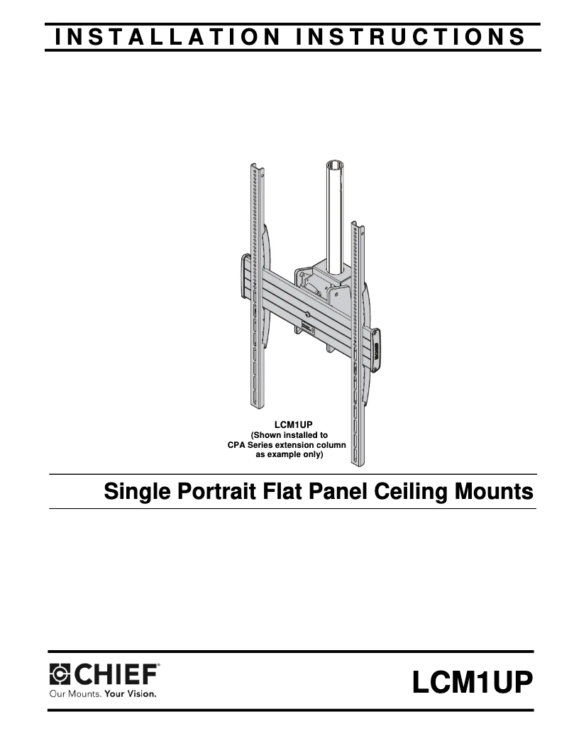 Page 1 of the manual User Manual Chief LCM1UP