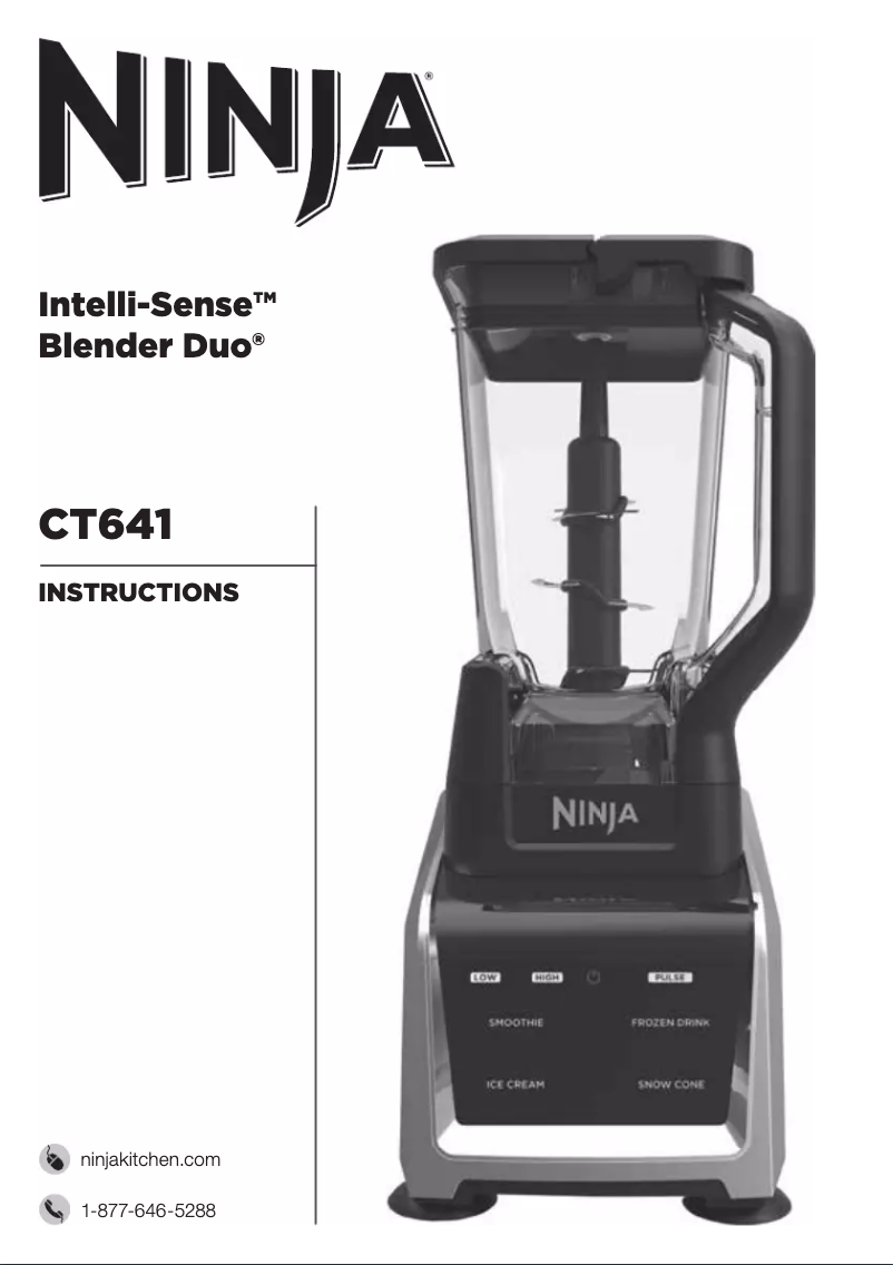 First page image of the manual for Intelli-Sense CT641