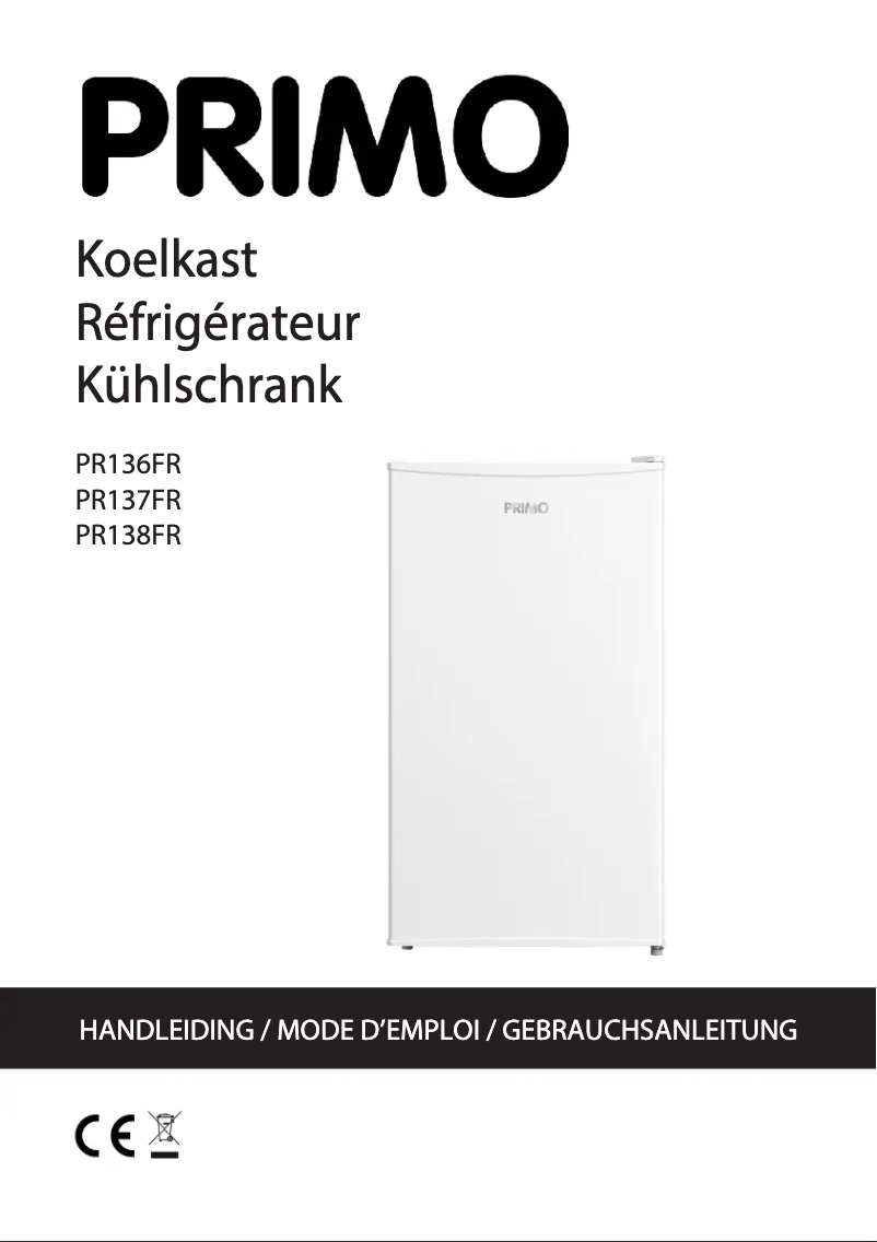 First page image of the manual for PR136FR