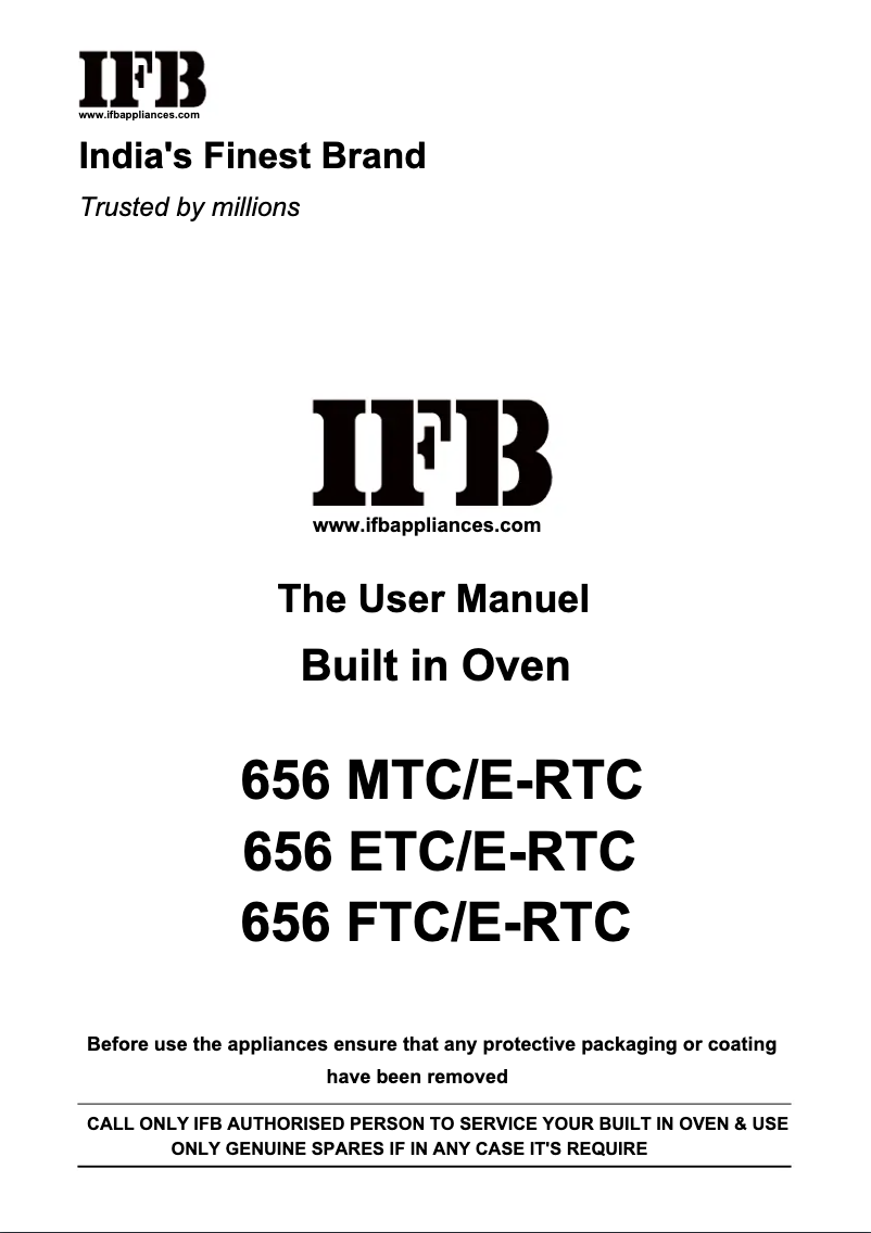 First page image of the manual for 656 MTC/E-RCT