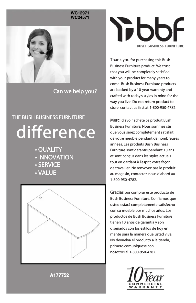 Page 1 of the manual User Manual bbf Elite WC12971