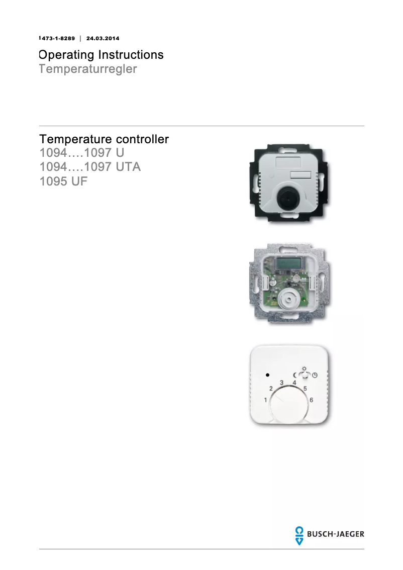 First page image of the manual for 1097 U