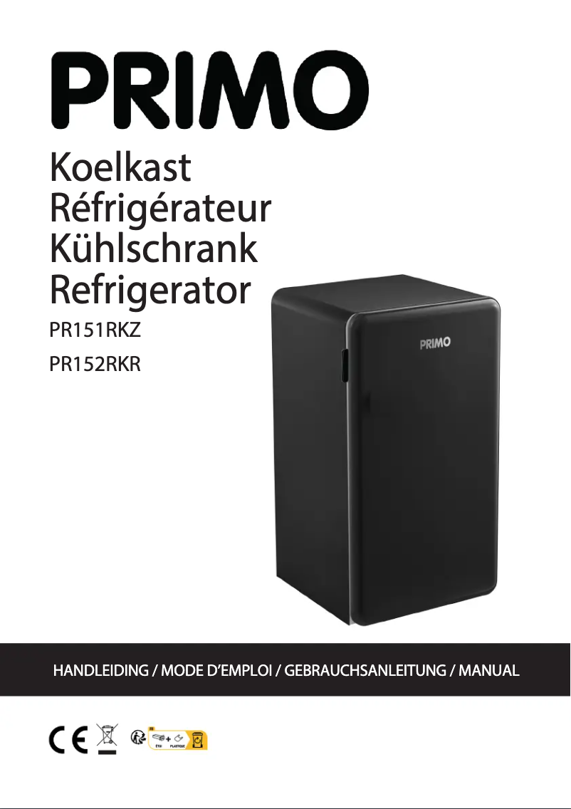 First page image of the manual for PR151RKZ