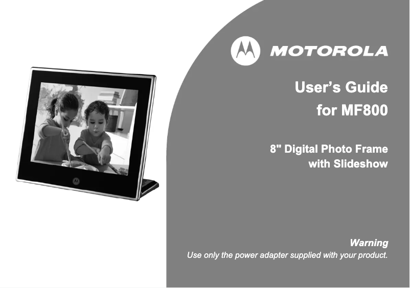 First page image of the manual for MF800