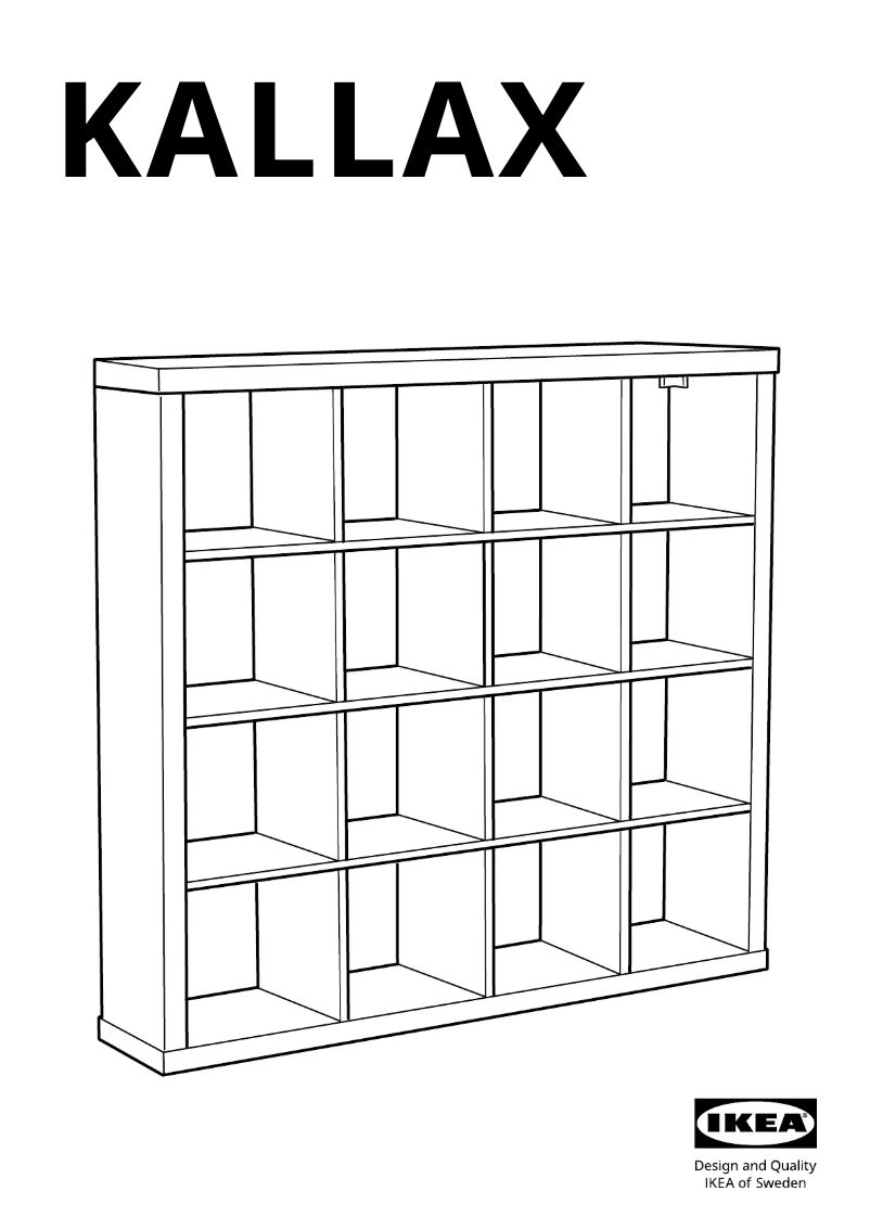 Page 1 of the manual User Manual Ikea KALLAX 103.074.91