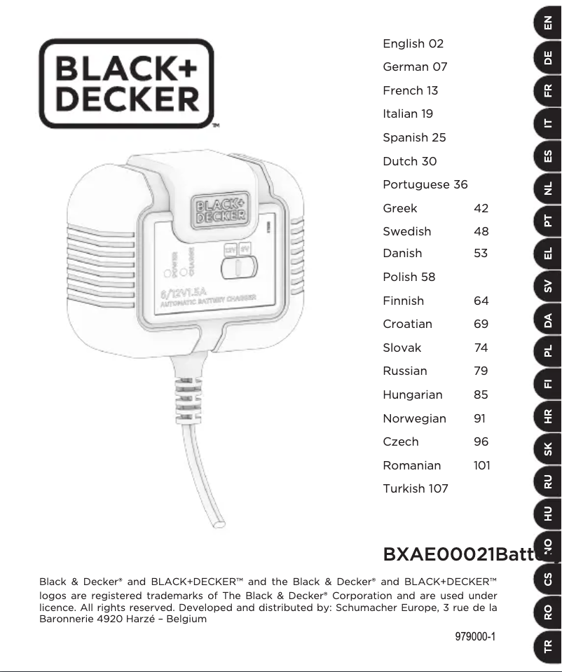 Page 1 of the manual User Manual Black & Decker BXAE00021