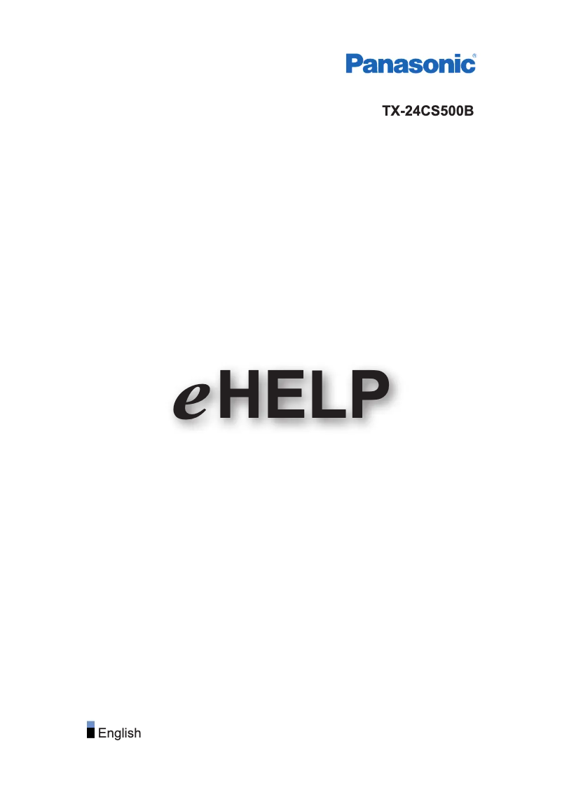 First page image of the manual for Viera TX-24CS500B