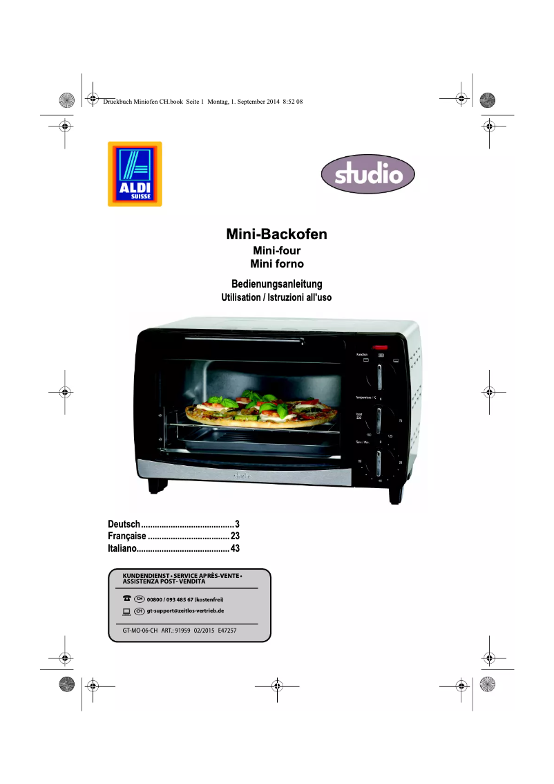 First page image of the manual for GT-MO-06