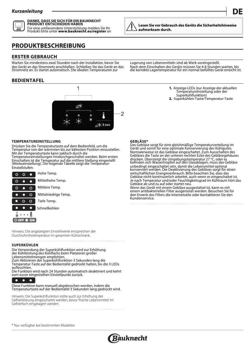 First page image of the manual for KG 1702 LF IN 2
