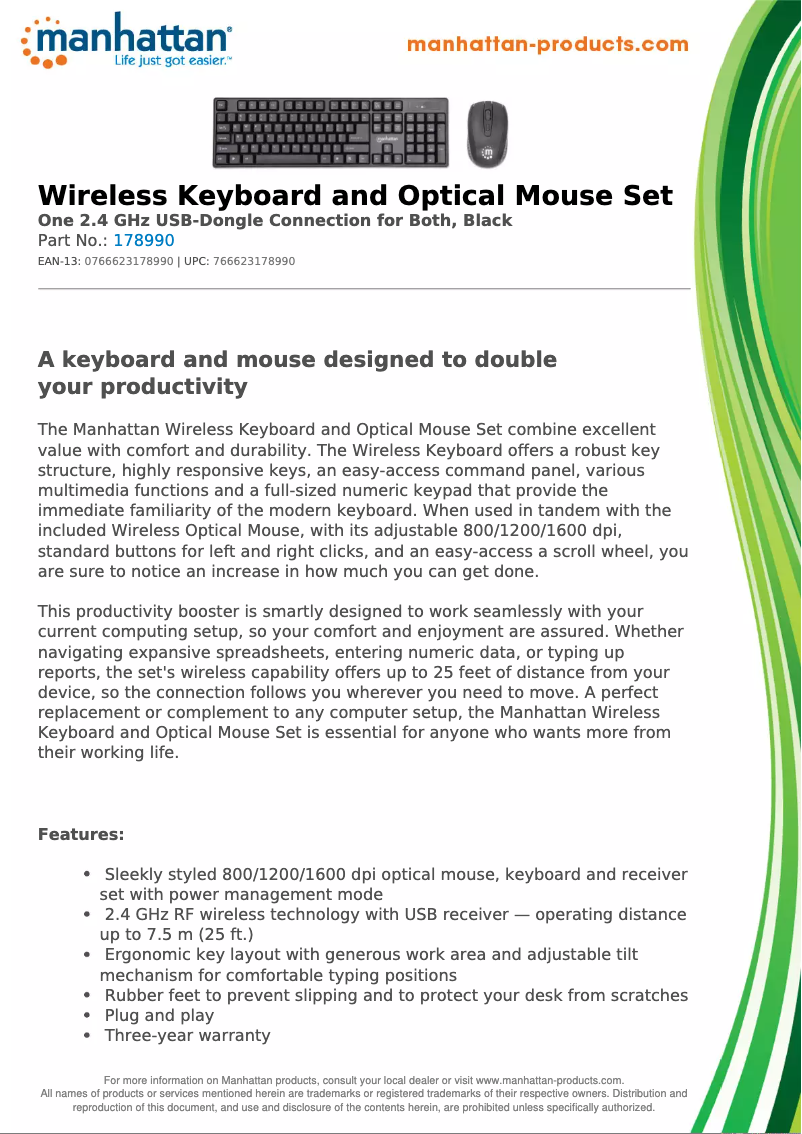 First page image of the manual for 180955