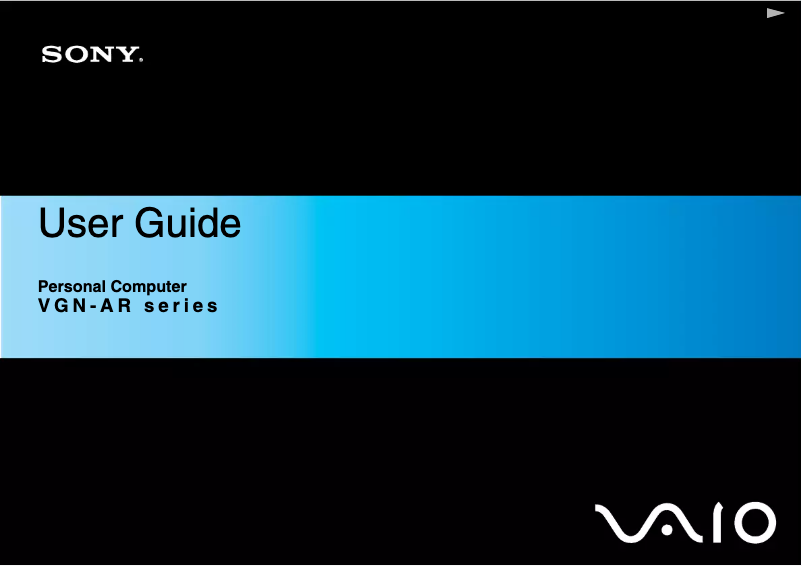 First page image of the manual for Vaio VGN-AR51E