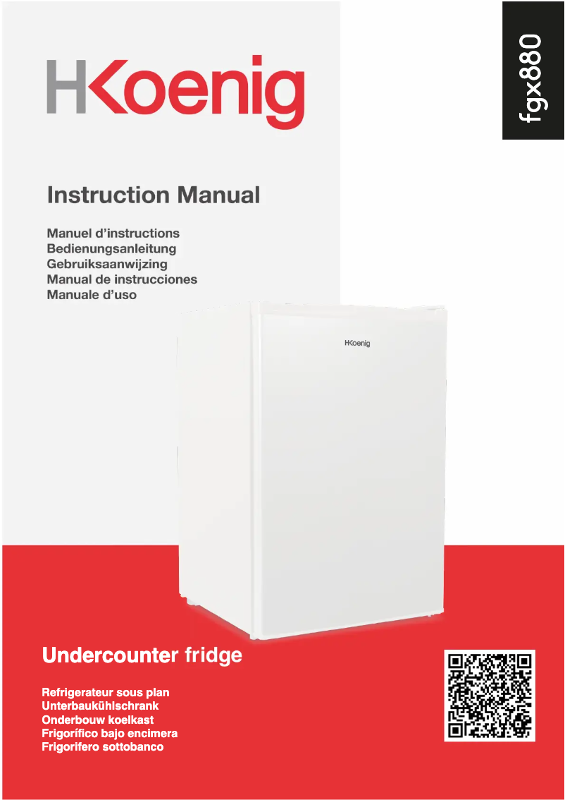 First page image of the manual for FGX880