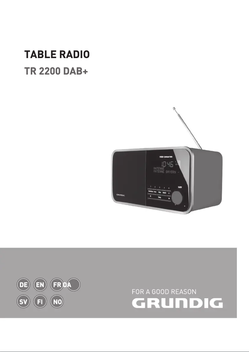 First page image of the manual for TR 2200 DAB+