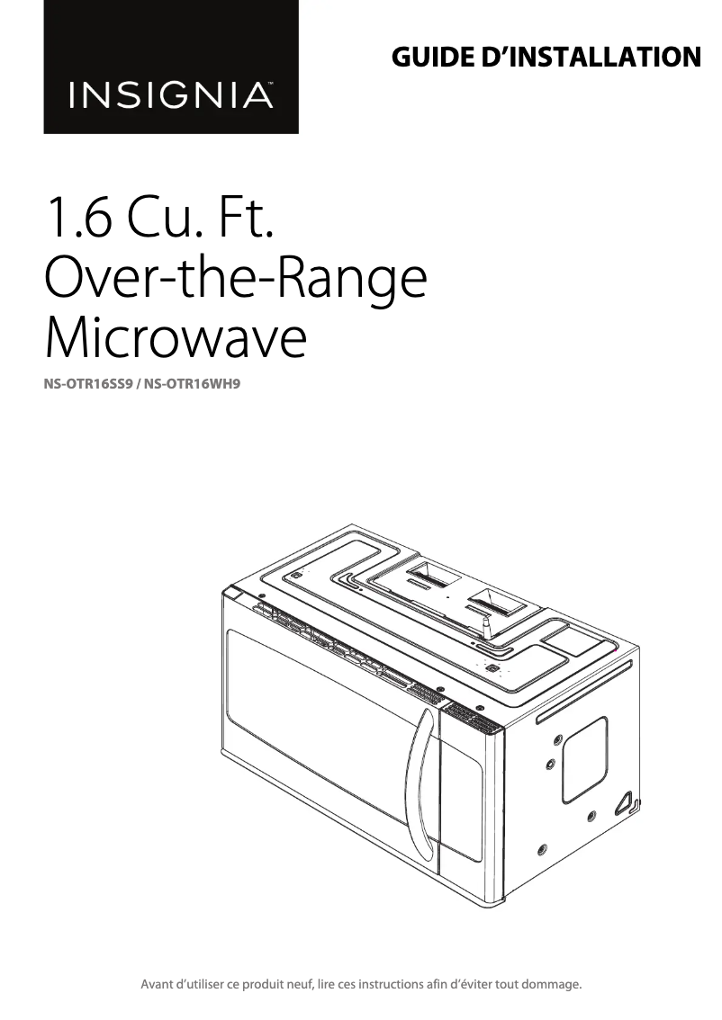 First page image of the manual for NS-OTR16SS9