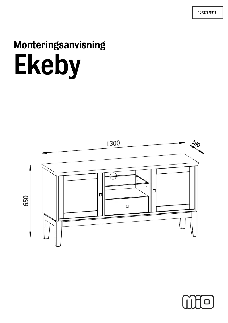 First page image of the manual for Ekeby
