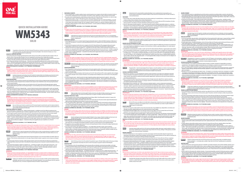 First page image of the manual for WM 5343