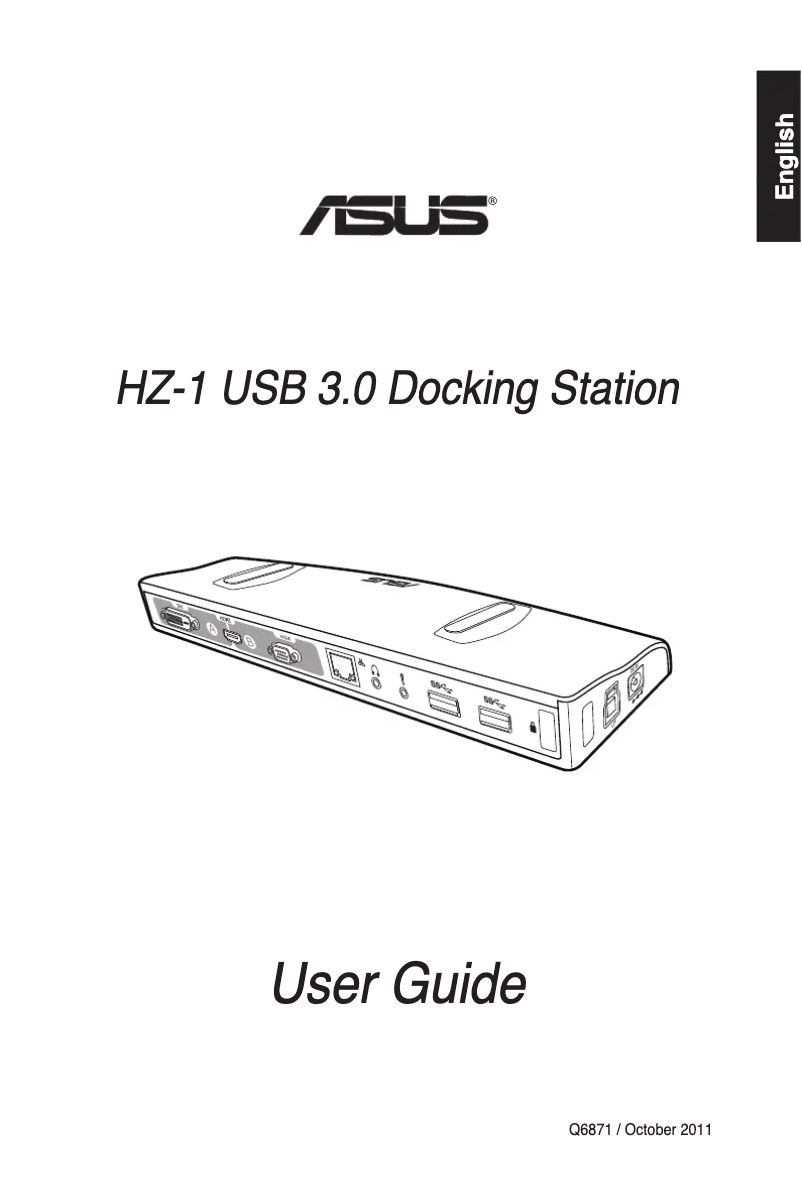 Page 1 of the manual User Manual Asus USB3.0_HZ-1