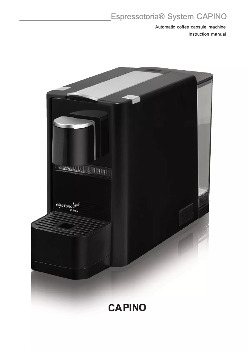 Page 1 of the manual User Manual Espressotoria Capino