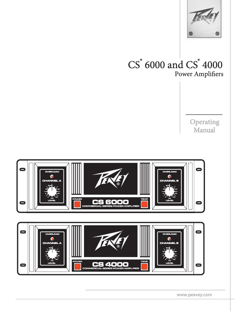 Page 1 of the manual User Manual Peavey CS 6000