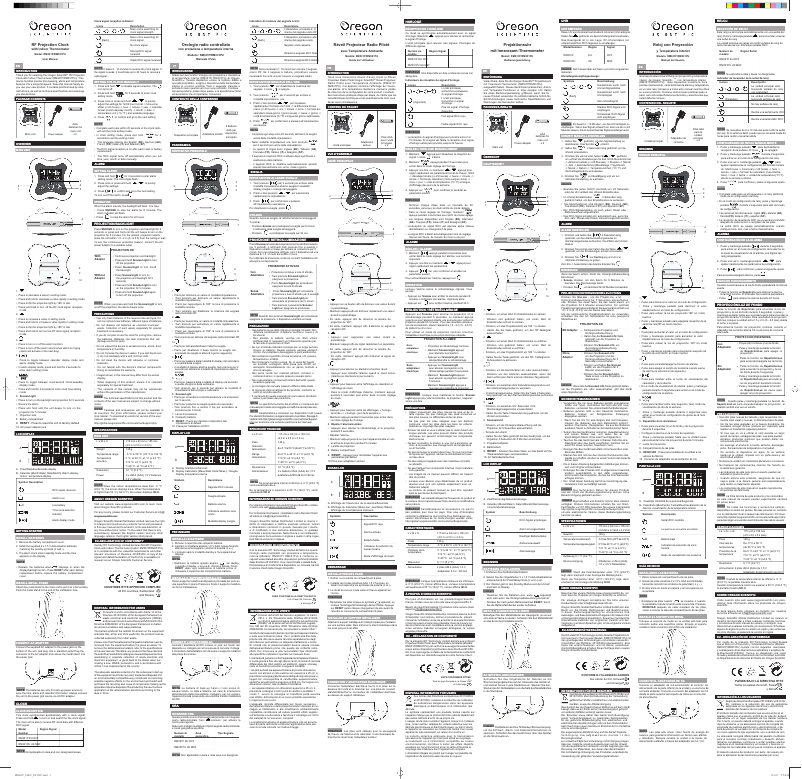 Page 1 of the manual User Manual Oregon Scientific RM331P