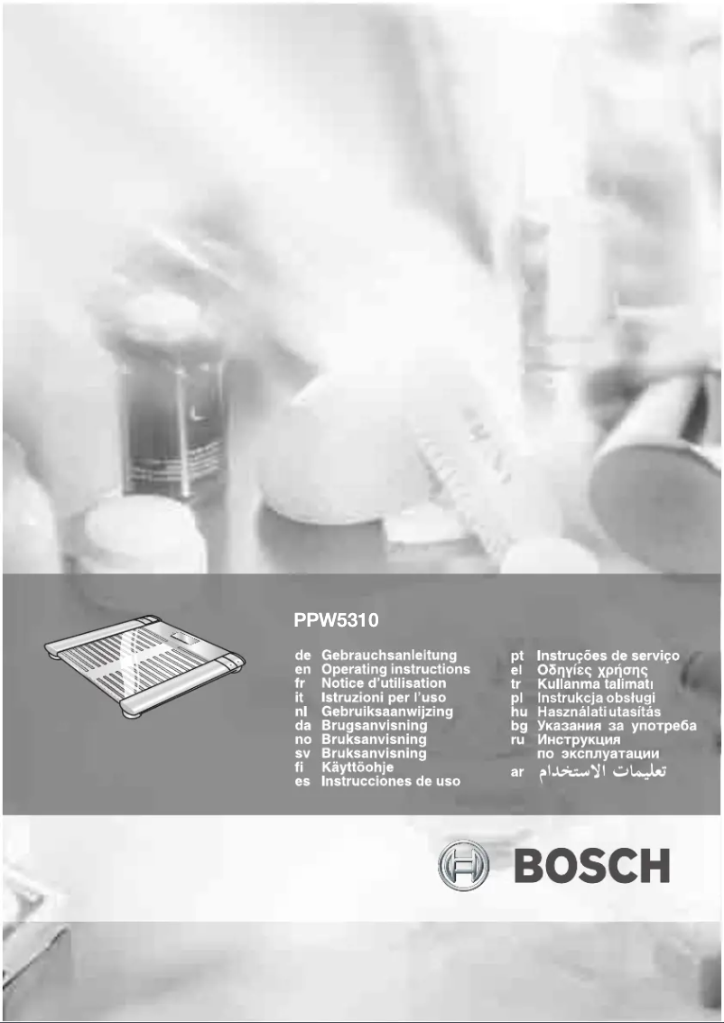 Page 1 of the manual User Manual Bosch PPW5310