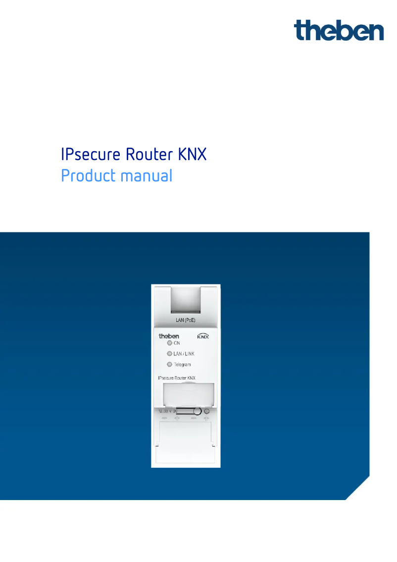Page 1 of the manual User Manual Theben IPsecure Router KNX