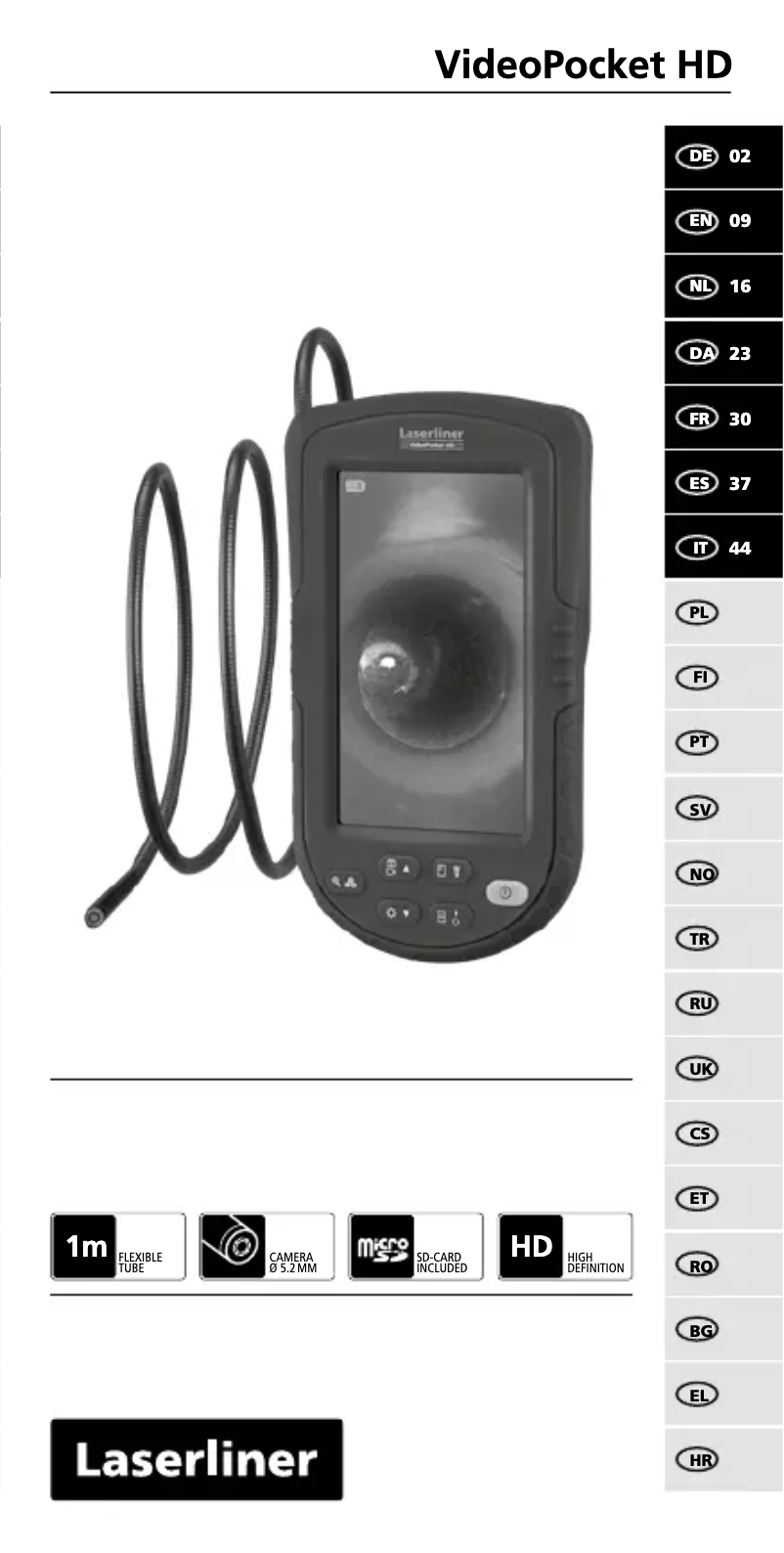 Page 1 of the manual User Manual Laserliner VideoPocket HD