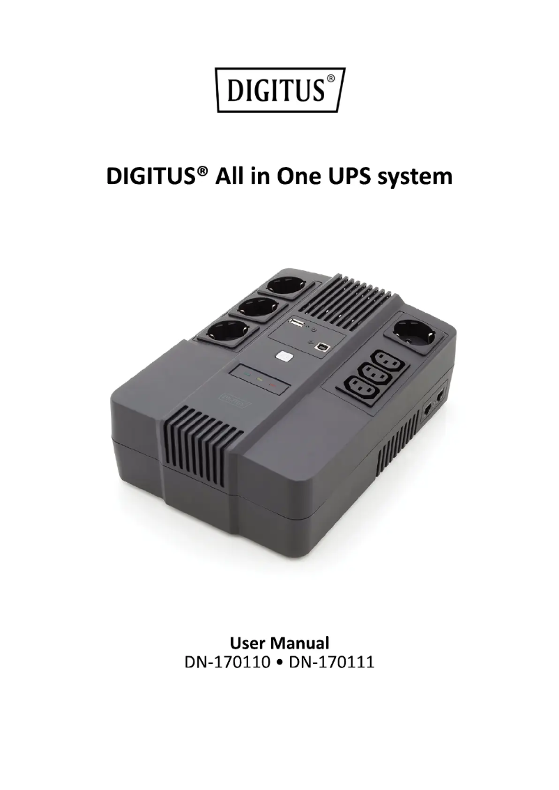 First page image of the manual for DN-170110