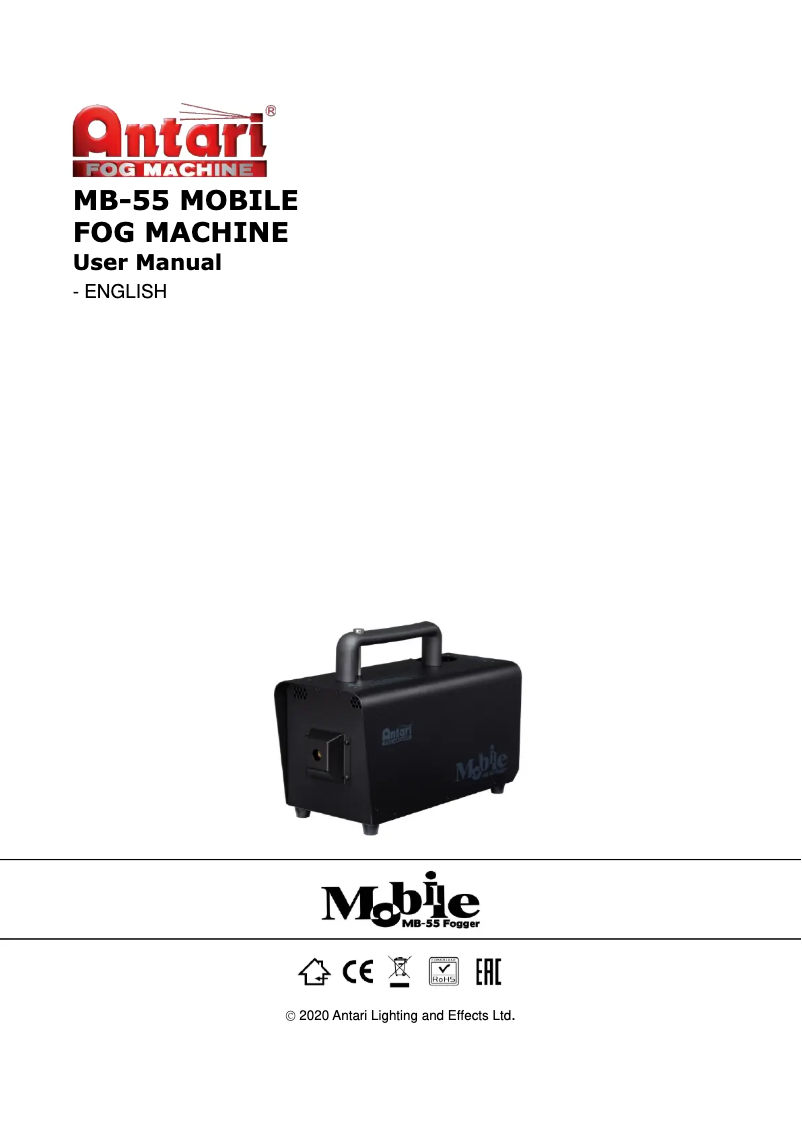 Page 1 of the manual User Manual Antari MB-55