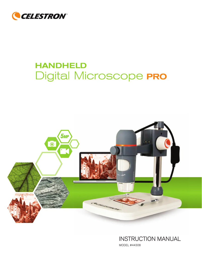 Page 1 of the manual User Manual Celestron Digital Microscope Pro