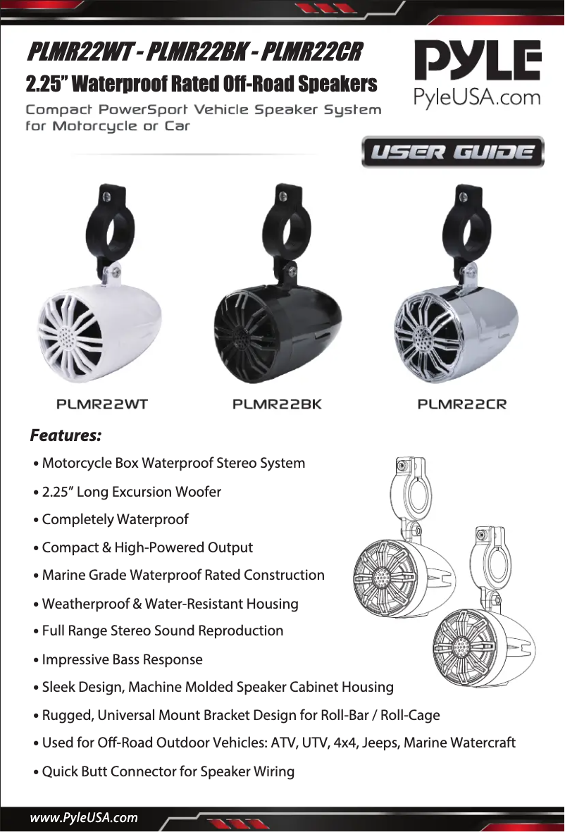 First page image of the manual for PLMR22CR