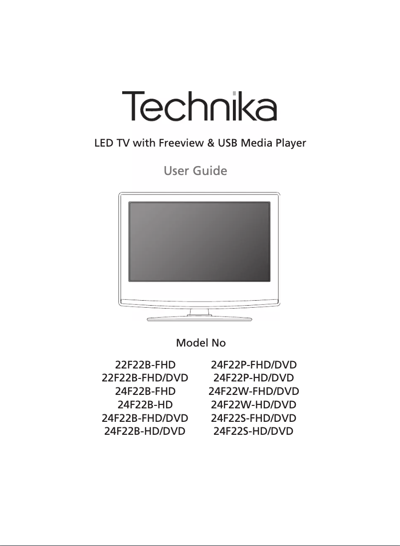 Page 1 of the manual User Manual Technika 24F22P-HD/DVD