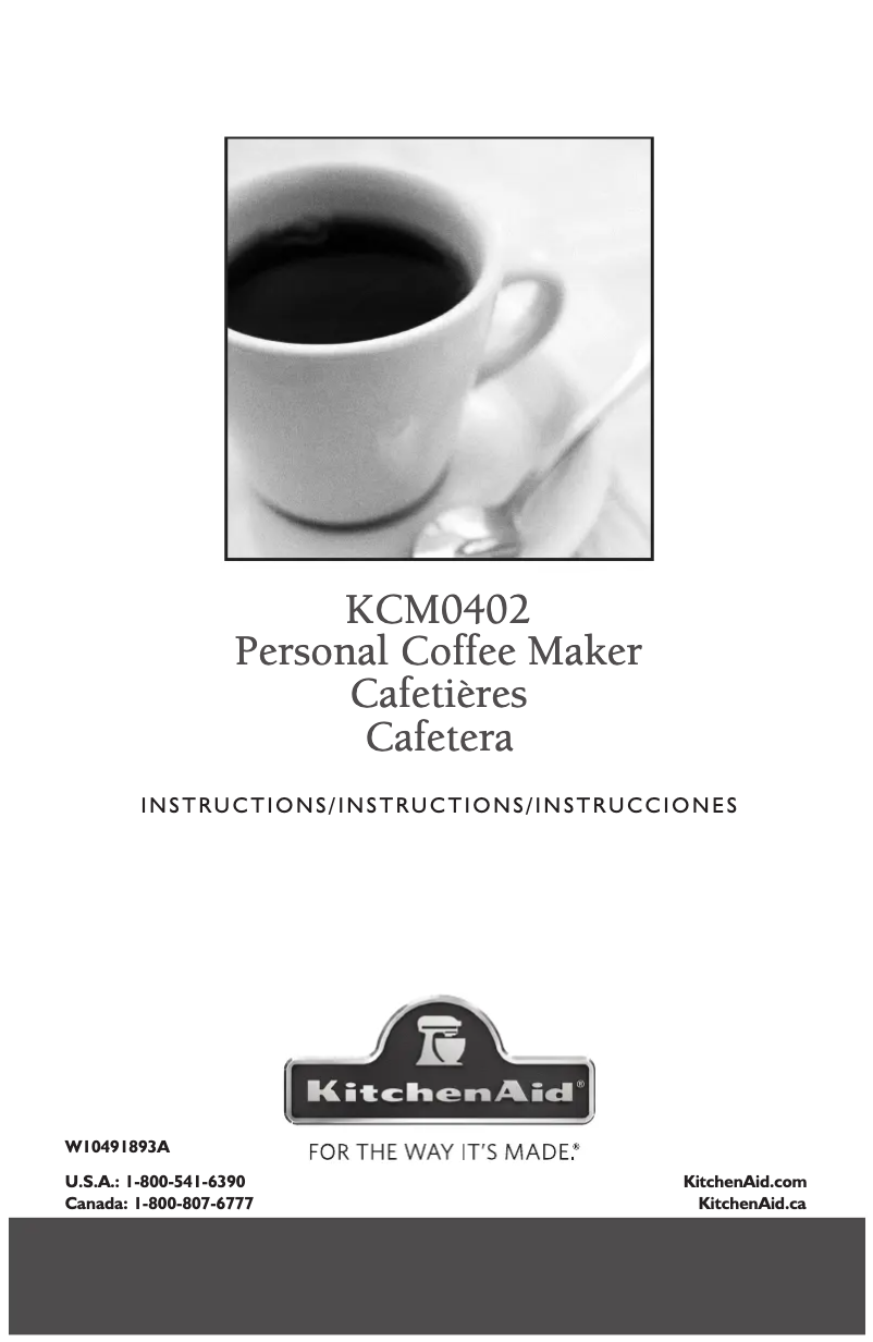 First page image of the manual for KCM0402