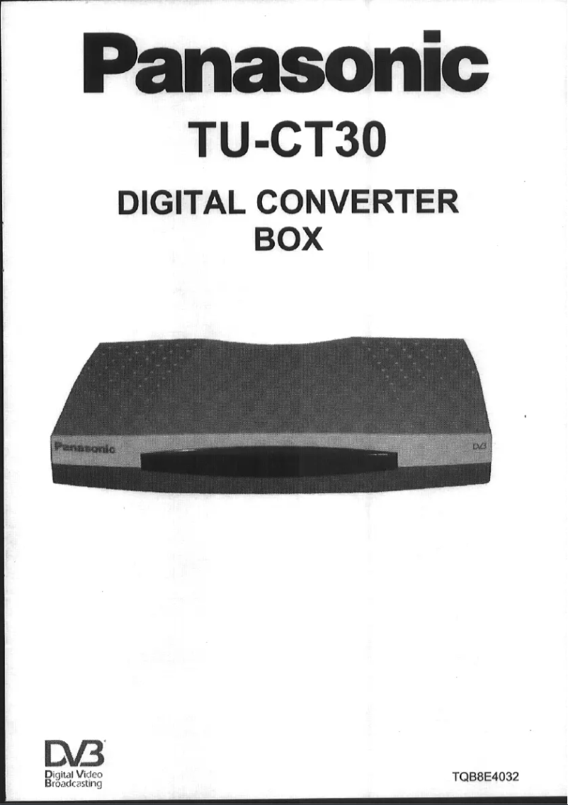 First page image of the manual for TU-CT30